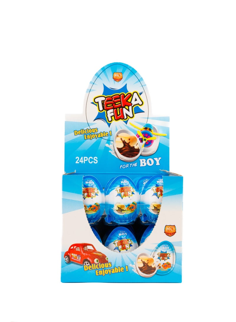 Teeka Chocolate Egg for Boy 24 Pieces - Image 1